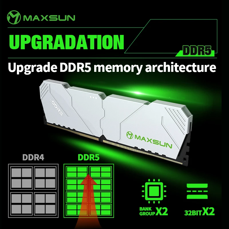 Ddr5 16Gb 6000Mhz - MAXSUN Soğutucu Memoria RAM DDR5 6000